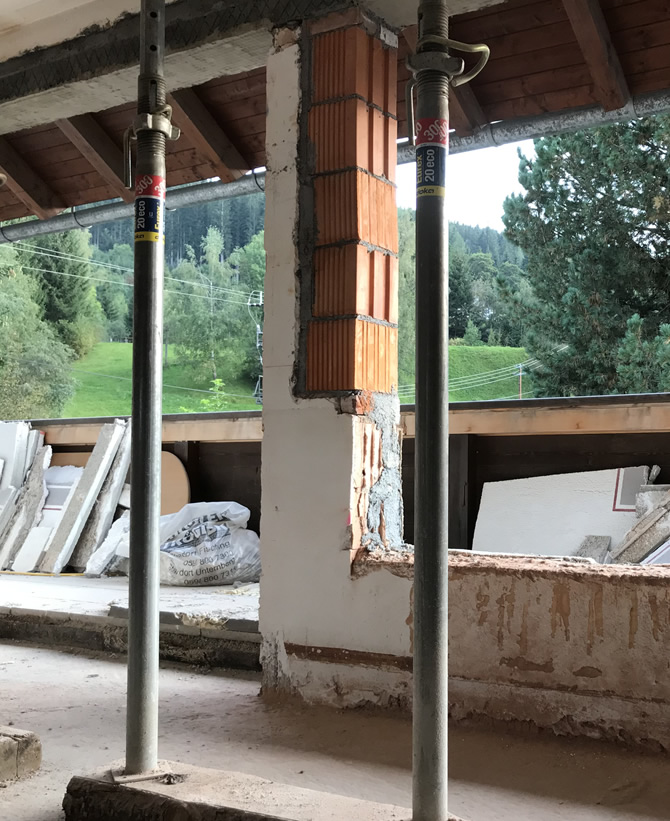 Bauphase im Hoamat House in St. Margarethen in Österreich