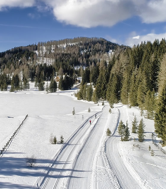 Langlaufen an der Langlaufloipe, nur 50 m von unseren Appartements entfernt © Ferienregion Salzburger Lungau